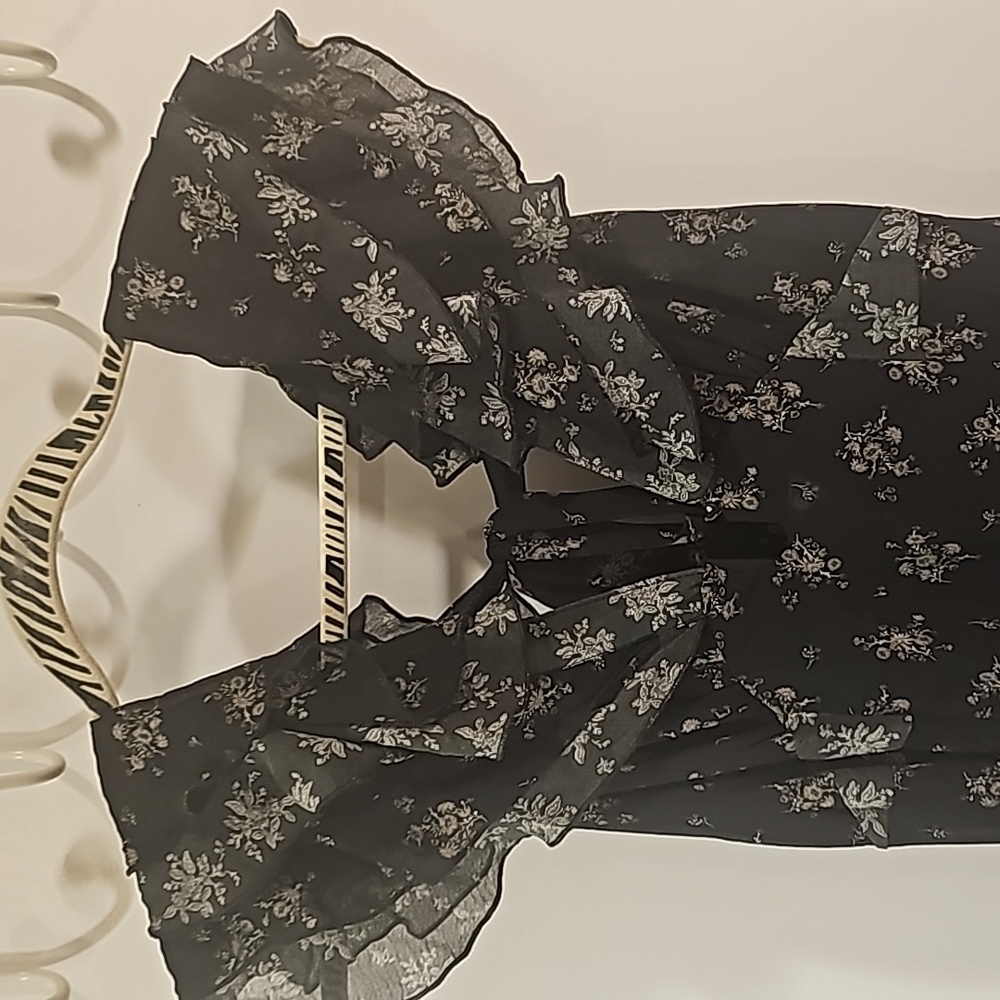 Free People Joaquin Floral Ruffle Plunge Dress - Picture 4 of 5